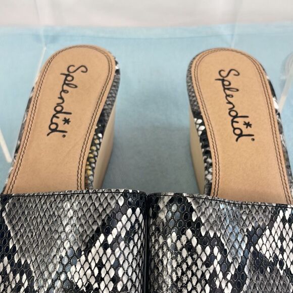 Splendid Snake w Wood Bottom Platform Sandals - Picture 4 of 7